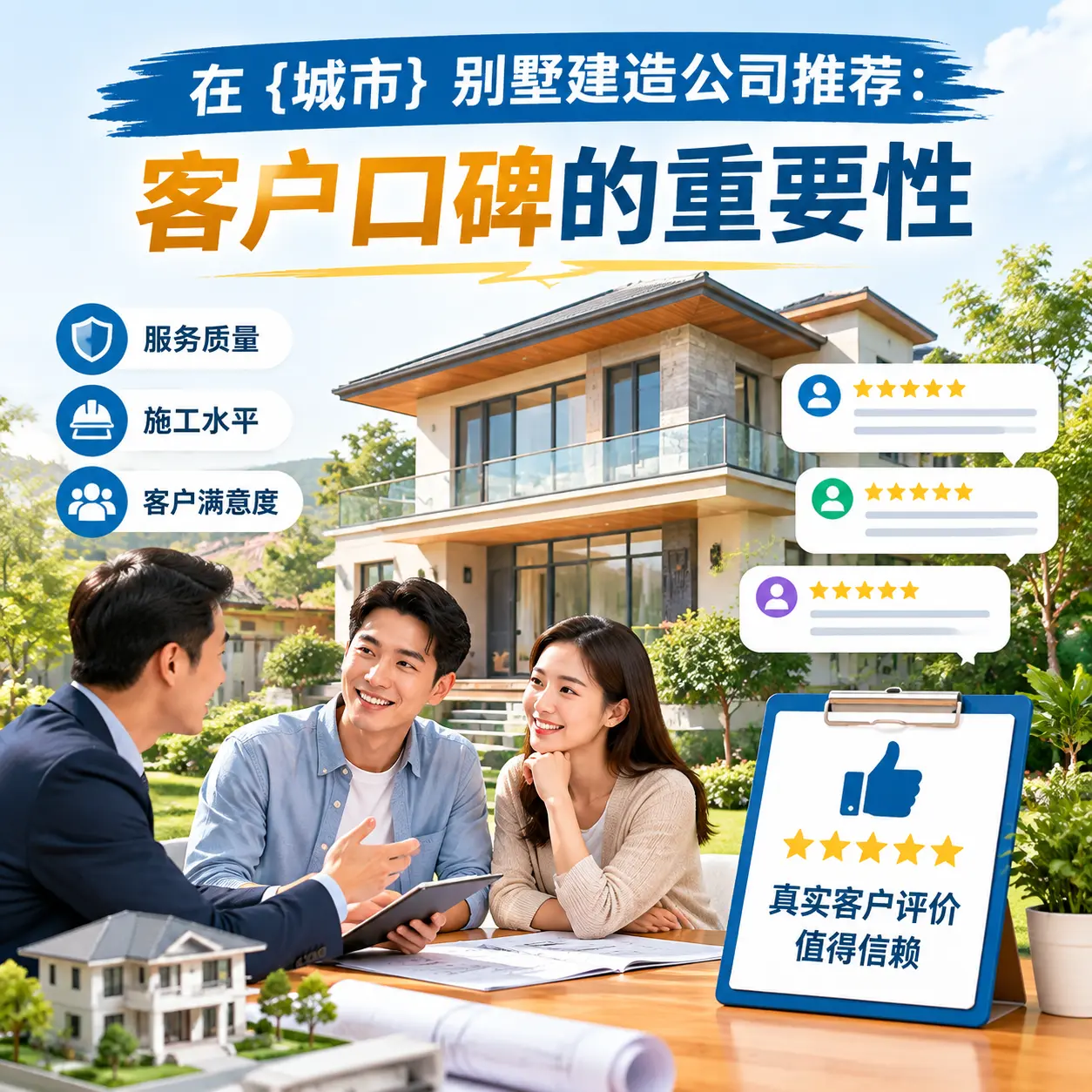 在 三都 别墅建造公司推荐:客户口碑的重要性