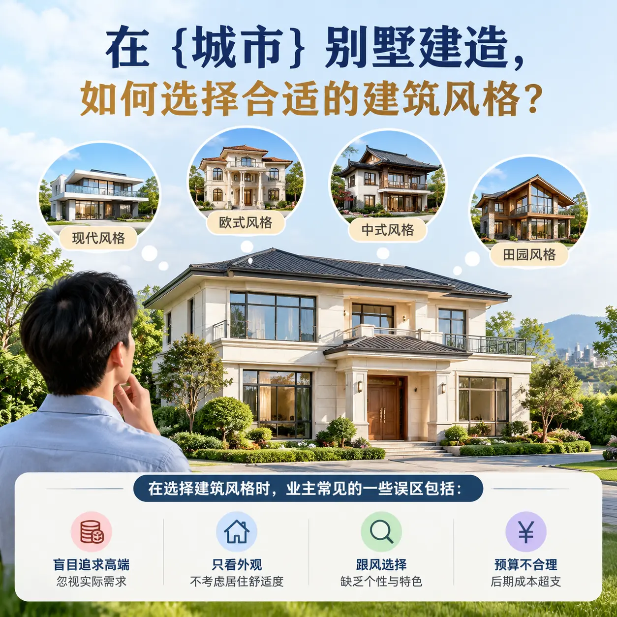 在 三都 别墅建造，如何选择合适的建筑风格？